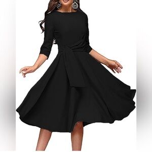 Fenjar 3/4 Sleeve A-Line Swing Dress Size Large